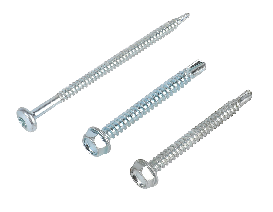 Zinc-plated drill-tail screws