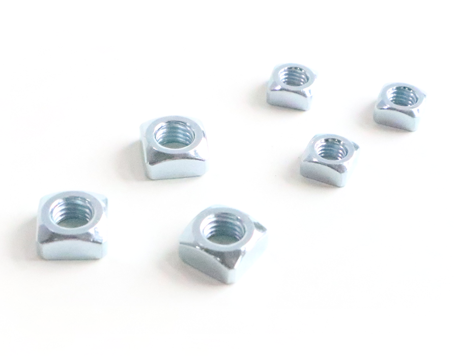 Zinc-plated square nuts